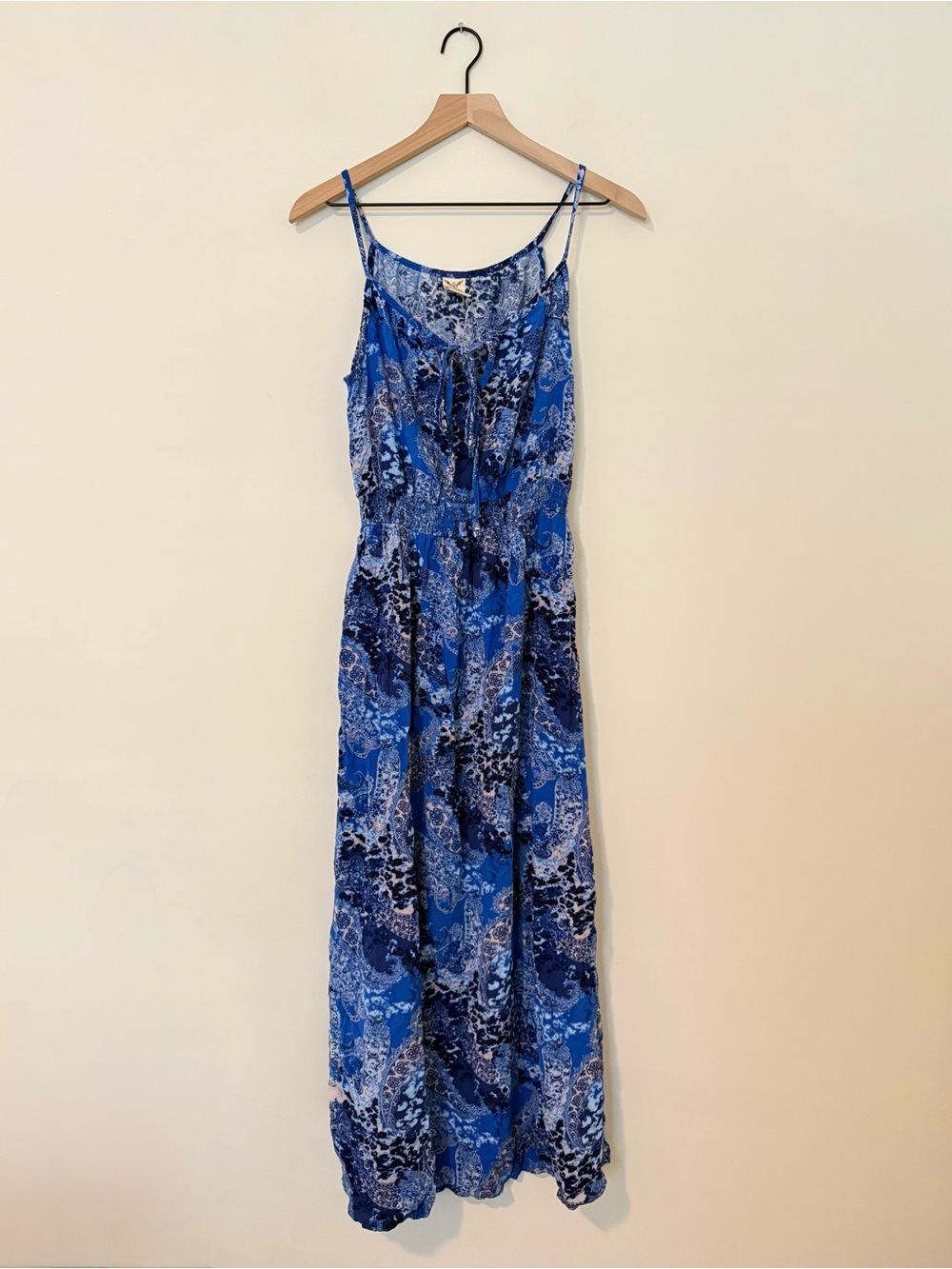 Faded Glory Blue Paisley Maxi Dress Size Medium